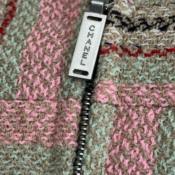 Chanel Wool Tweed Fringe Striped Jacket 36 FR - Picture 9 of 13